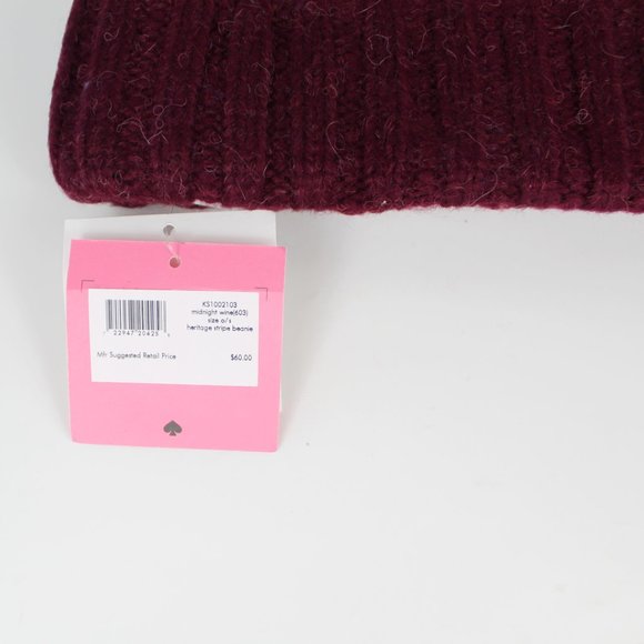 NEW KATE SPADE Heritage Stripe Beanie Hat main image 8